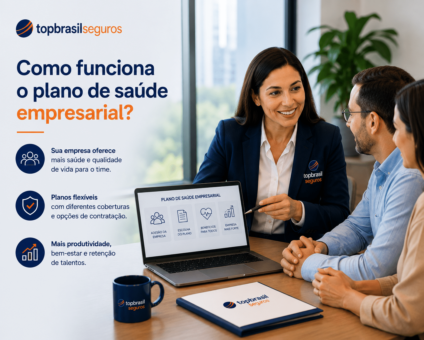 Gestor analisando o funcionamento de um plano de saúde empresarial