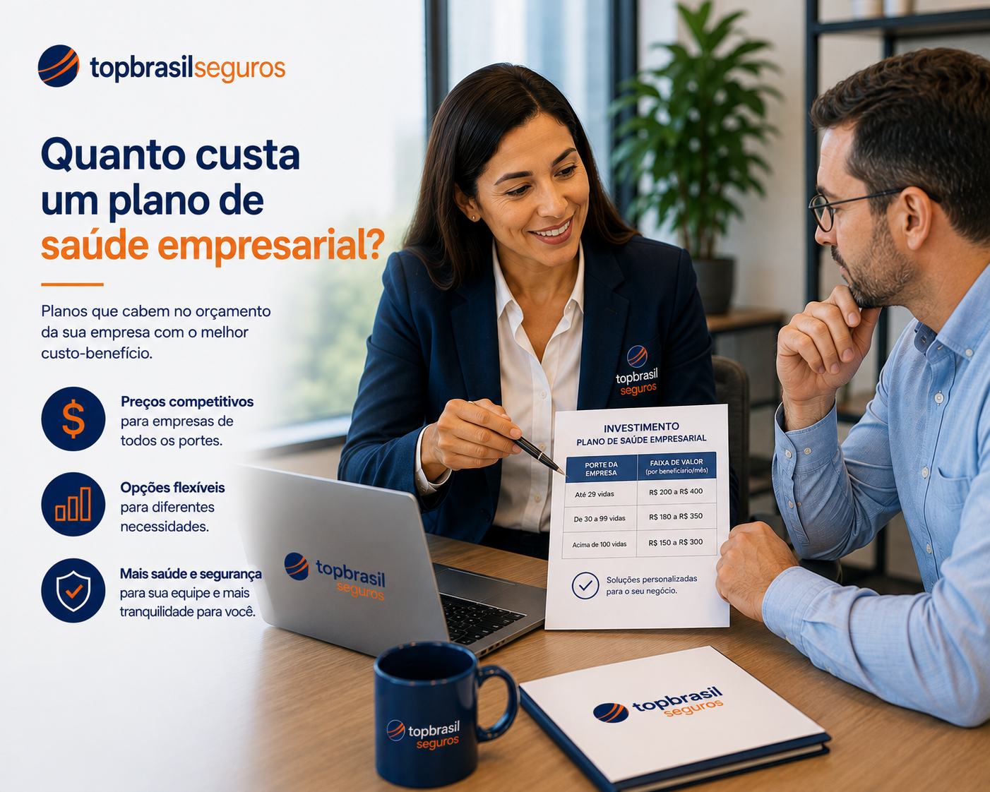Empresa comparanmdo preços de planos de saúde empresariais