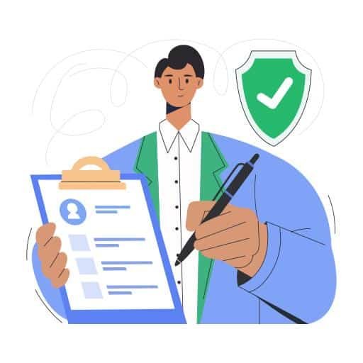 Contrate com orientação